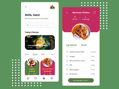Recipe App UI Design app design cooking app design recipe app ui ui design