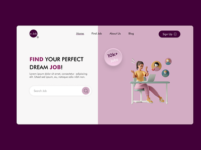 Job Finding Landing page