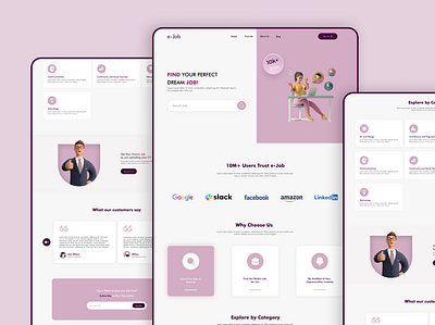 Job Finding Platform Landing Page exploration job job finding job finding app job finding platform job finding website landing page landing page design ui ui design ui ux design ux ux design web design