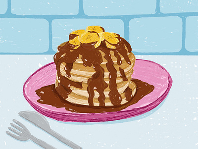 Pancakes art food illustration illustration procreate