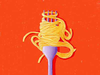 Pasta art food illustration illustration procreate