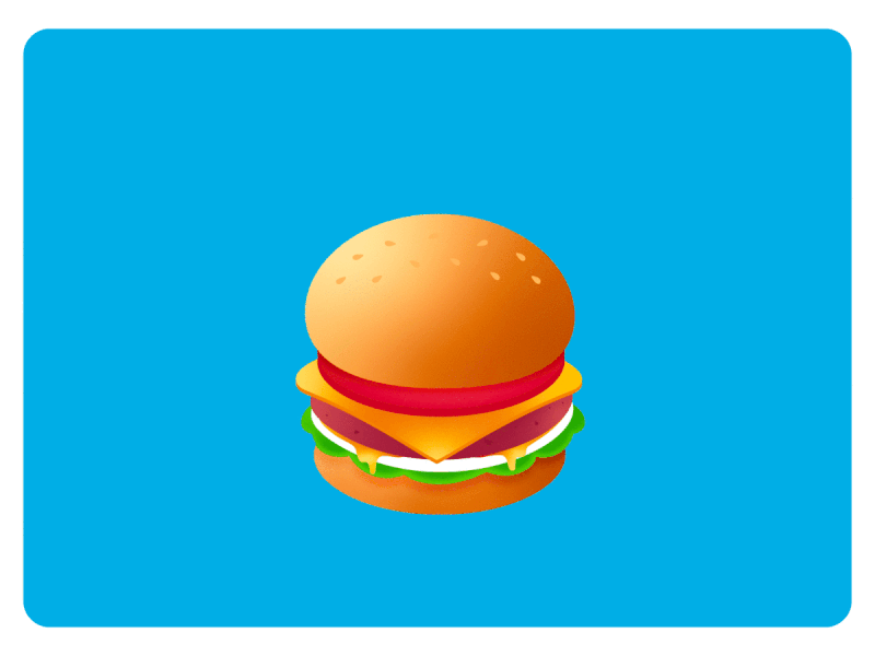 Animated Cheeseburger 🍔 animation bun cheddar cheeseburger delicious eating fast fat food hamburger icon lunch meal meat menu nourishment sandwich snack vector web