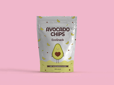 Avocado chips package concept. Animation. animation avocado branding character chips concept design eco snack food fruit graphic design green healthy heart motion graphics package packaging seed snacks vegan