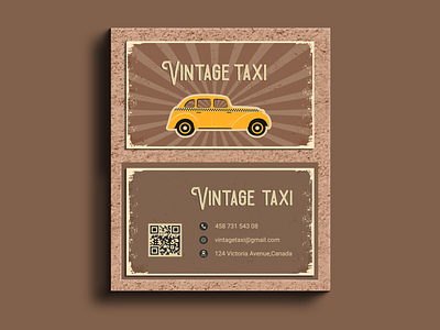 Business card for the taxi service.