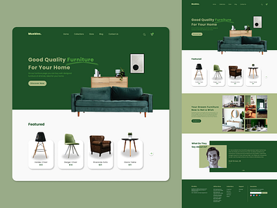Website For Buying Furniture branding design furniture green ui uidesign ux uxdesign webdesign website
