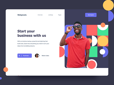 Purpose UI - New page design agency creative landing page marketing sections template ui website