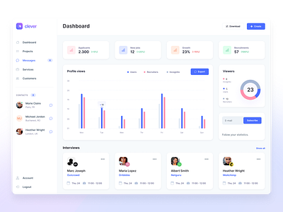 App Page from Clever Dashboard UI Kit