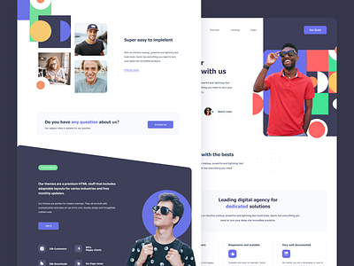 Multipurpose Landing Page agency bootstrap business creative design features interface landing page layout marketing minimal presentation startup template ui website