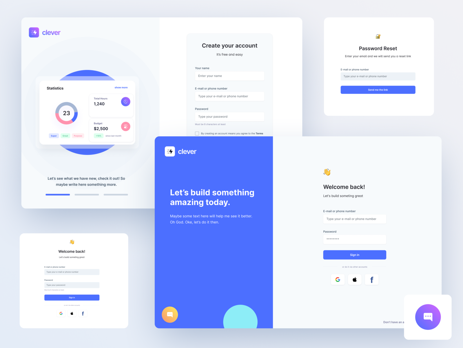 Authentication Screens for Figma by Webpixels on Dribbble