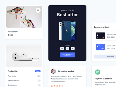 Ecommerce UI Components - Card Design