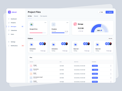 Dashboard Screen - Webpixels app components creative dashboard design figma file manager interface navigation sidebar stats table template theme ui uiux web