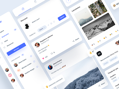 Components from Clever Dashboard UI Kit cards components dashboard figma navbar sidebar ui ui elements