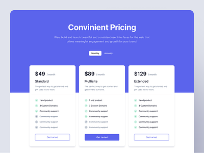 Component Library - Pricing bootstrap bootstrap template component library component ui components desktop flat minimalistic modern pricing pricing list pricing page theme trendy ui ux webdesign webpixels website