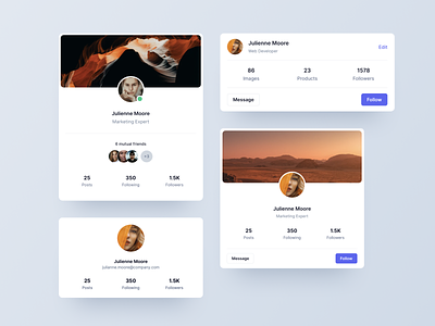 Profile cards - Webpixels Components application avatar bootstrap card cards cards ui component dashboard element modern profile stats ui ui ux