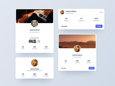 Profile cards - Webpixels Components