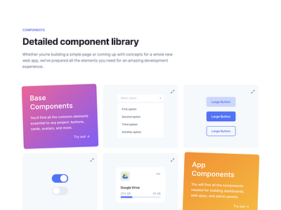 Webpixels - Premium Bootstrap Component Library bootstrap cards components dashboard inspiration landing modular snippets template ui website