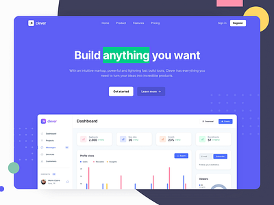 Product Landing Page - Webpixels Components blocks bootstrap business components design hero landing marketing page presentation product section template ui website