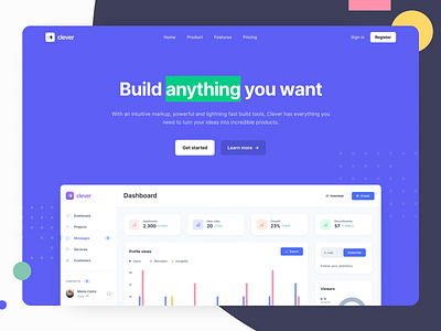 Product Landing Page - Webpixels Components