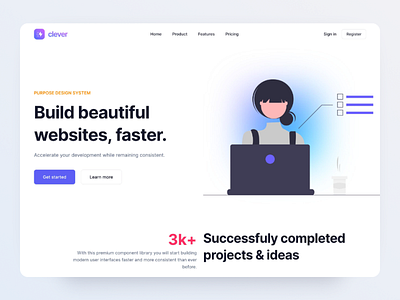 Landing Page - Made by Webpixels bootstrap branding components hero illustration page section template theme ui ux website