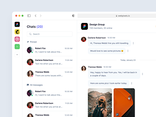 Chat and Messaging Template - Webpixels by Webpixels on Dribbble