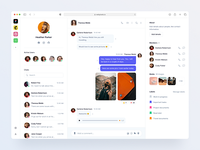 Chat Application Screen - Webpixels by Webpixels on Dribbble