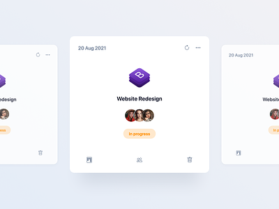 Project Card with Icon - Webpixels app avatars bootstrap cards components dashboard list management project snippets task ui