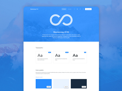 Boomerang UI - Free Bootstrap Framework and Theme bootstrap free inspiration template theme ui kit website