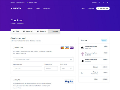 Purpose Website Ui Kit Shop Checkout Payment 800x600 agency application card creative design e commerce interface layout online store payment payment app payment form shop template theme ui uiux web app design