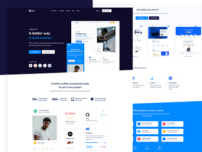 Landing Page from Quick Website UI Kit agenecy branding business landingpage startup template ui ux website