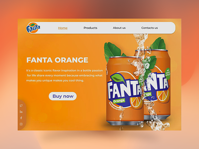 Fanta-Landingpage design dribble fanta landingpage orange ui ux webdesign