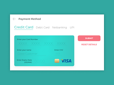 Daily UI #002 Credit Card Checkout Design cardui checkoutdesign payment screen