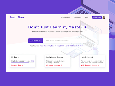 Landing Page Daily UI #004 cardui dailyui edtech landingpage minimal pagedesign userinterface