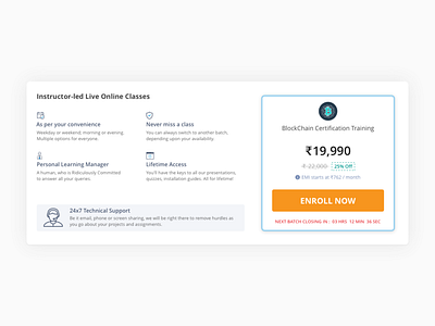 Batch Selection Experiement- Full Section Design batch selection cardui design elearning landing page material design materialdesign online education ui userinterface ux uxdesign