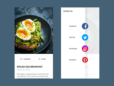 Social Media Share | Daily UI #010 appdesign dailyui ui userinterface