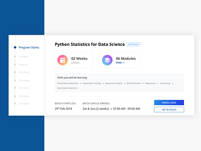 MOOC Program Schedule cardui design logo ui userinterface ux uxdesign