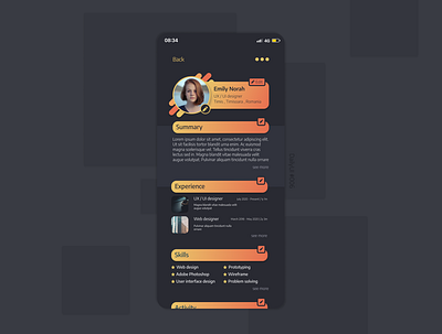 DailyUI #006 - User Profile ui