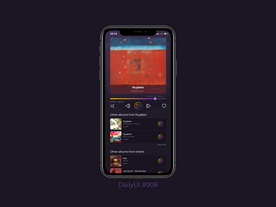 DailyUI Nr. 009 - Music player app