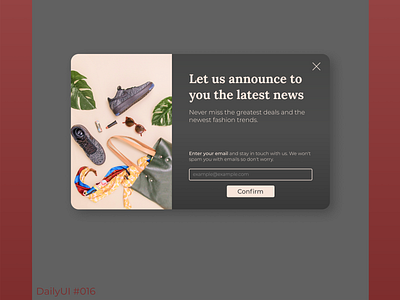 DailyUI  :  Pop-Up