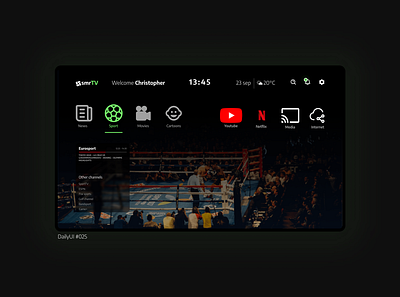 DailyUI # TV app figma ui ux