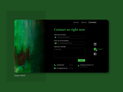 DailyUI - contact