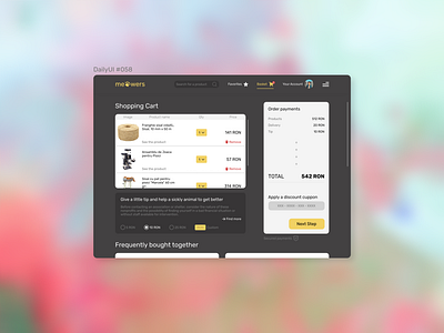 Shopping cart figma ui ux