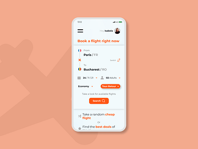 Flight Search figma ui ux
