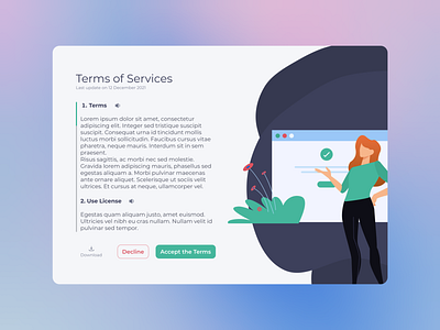 Terms of Services figma ui ux