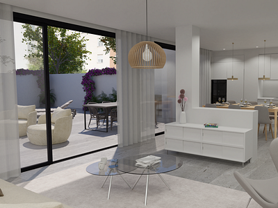 Living Room 1 3d architectural visualization design