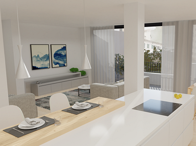 Living Room 2 3d architectural visualization design