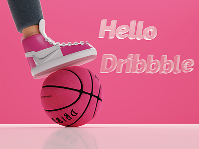 Hello Dribbble 3d branding design graphic design icon illustration logo typography