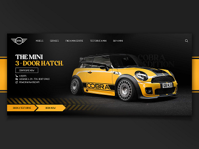 Web Banner - Mini Cooper branding design graphic design ui