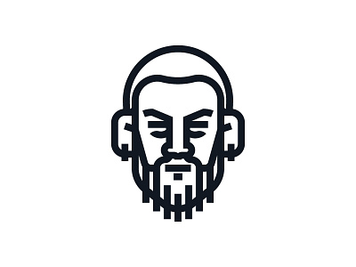 Self-portrait branding face icon logo portrait vector