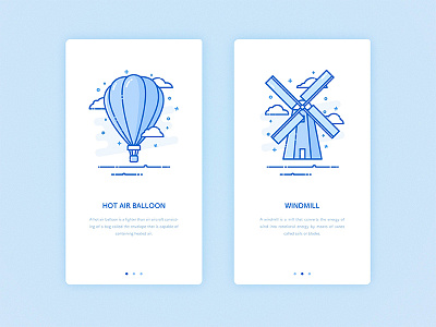 Onboarding 01 air balloon blue guide hot onboarding page ui wind windmill