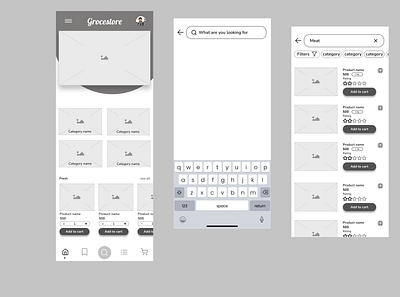 Grocestore Wireframe